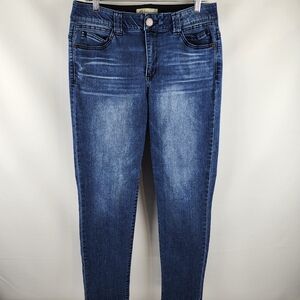 Democracy Jeans Womens 12 Ab Technology Blue Stretch Denim Skinny Ankle (32x28)